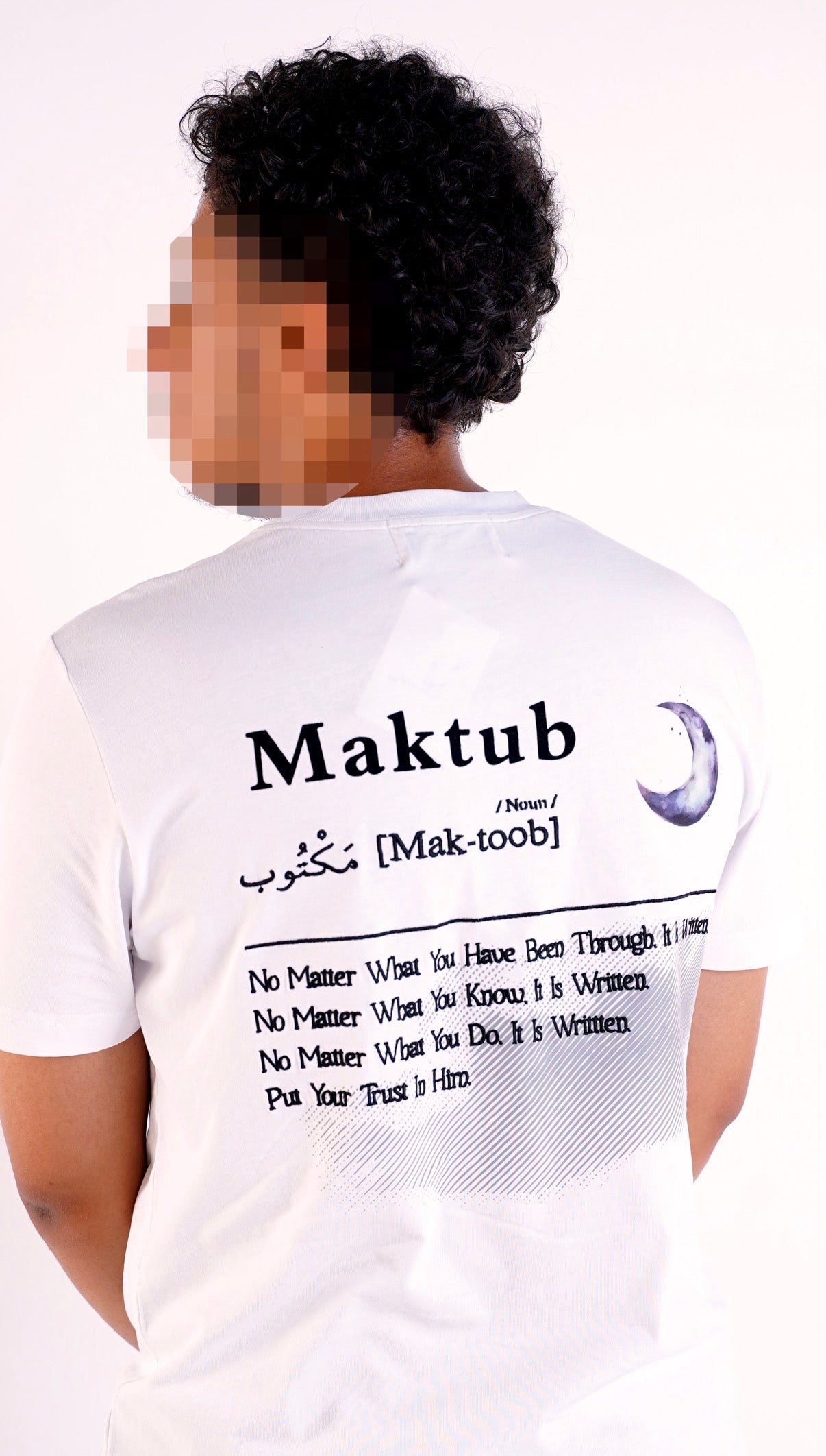 WHITE "MAKTUB" T-SHIRT