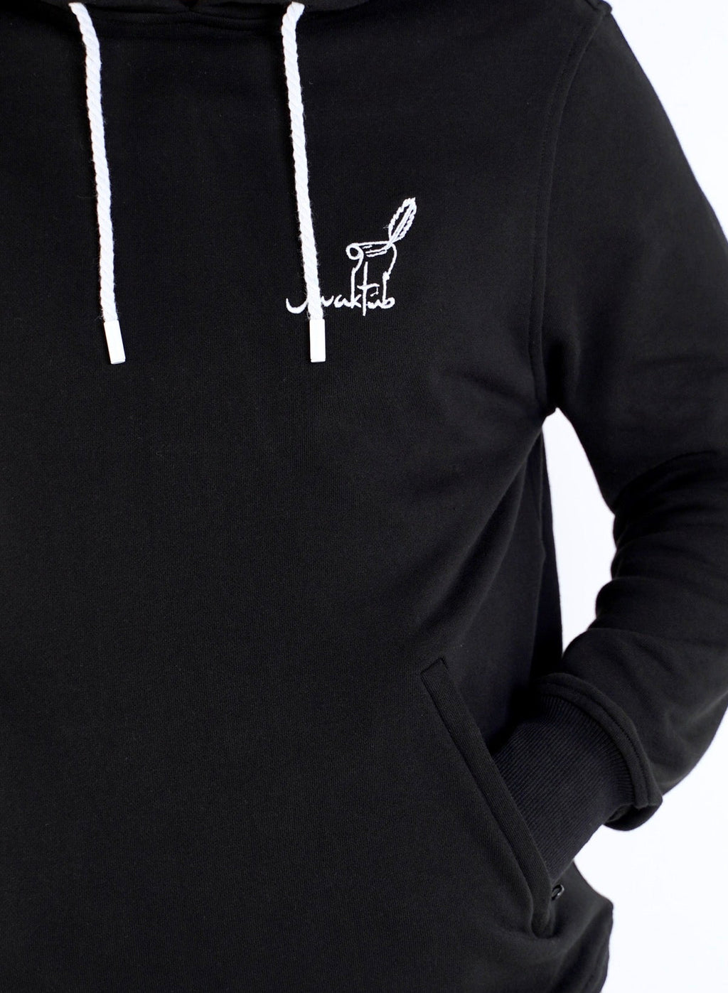 LIMITED EDITION 
BLACK "MAKTUB" Slim Fit Hoodie