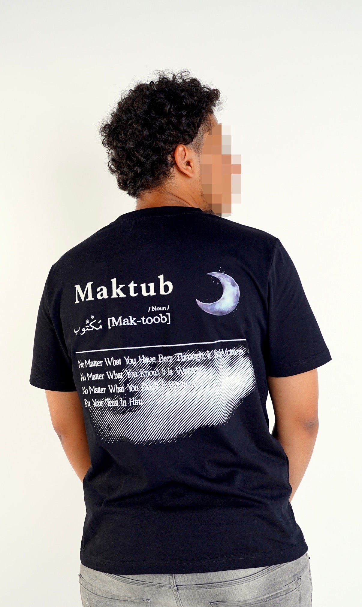 BLACK "MAKTUB" T-SHIRT